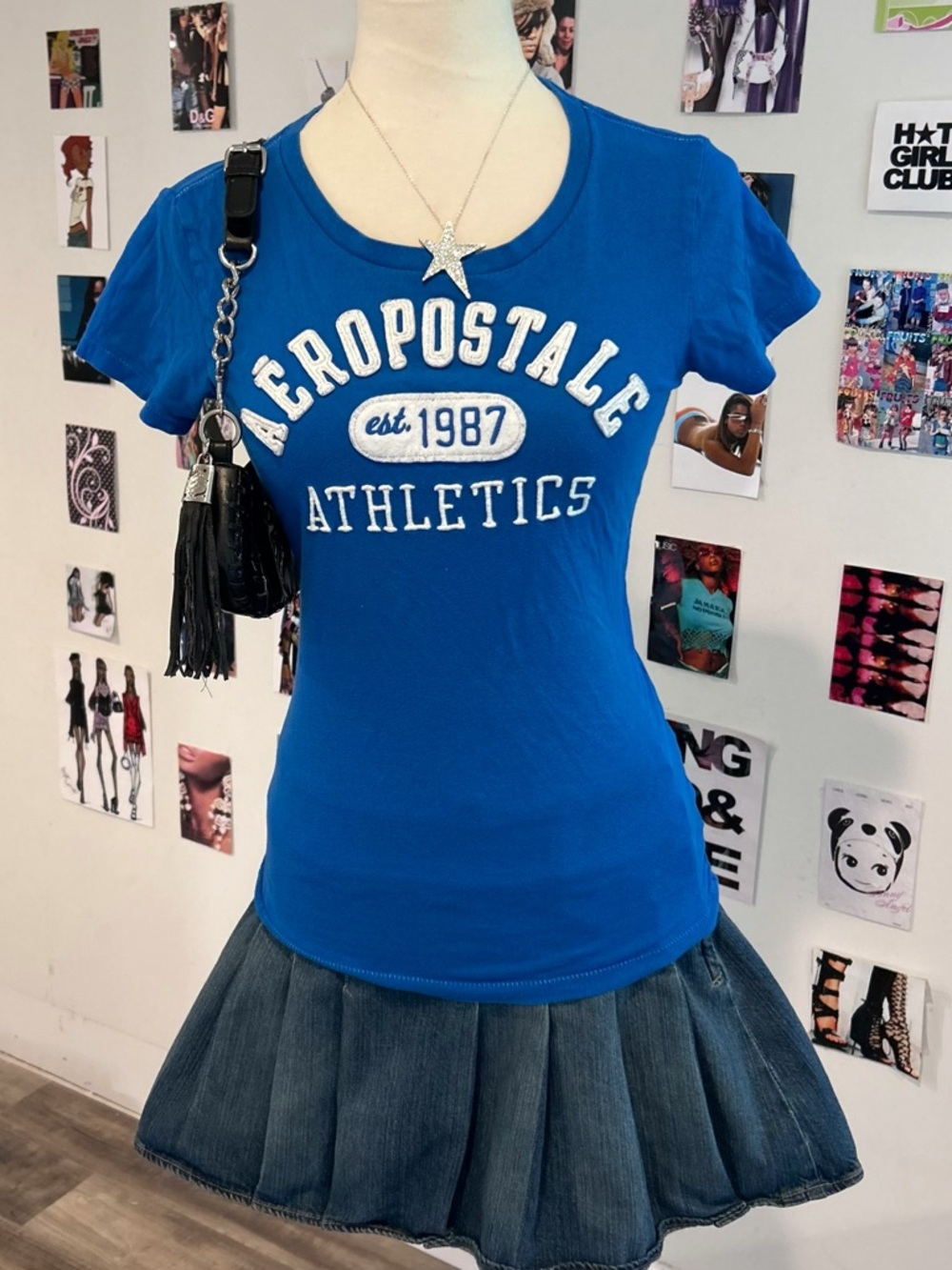 Aeropostale blue baby tee